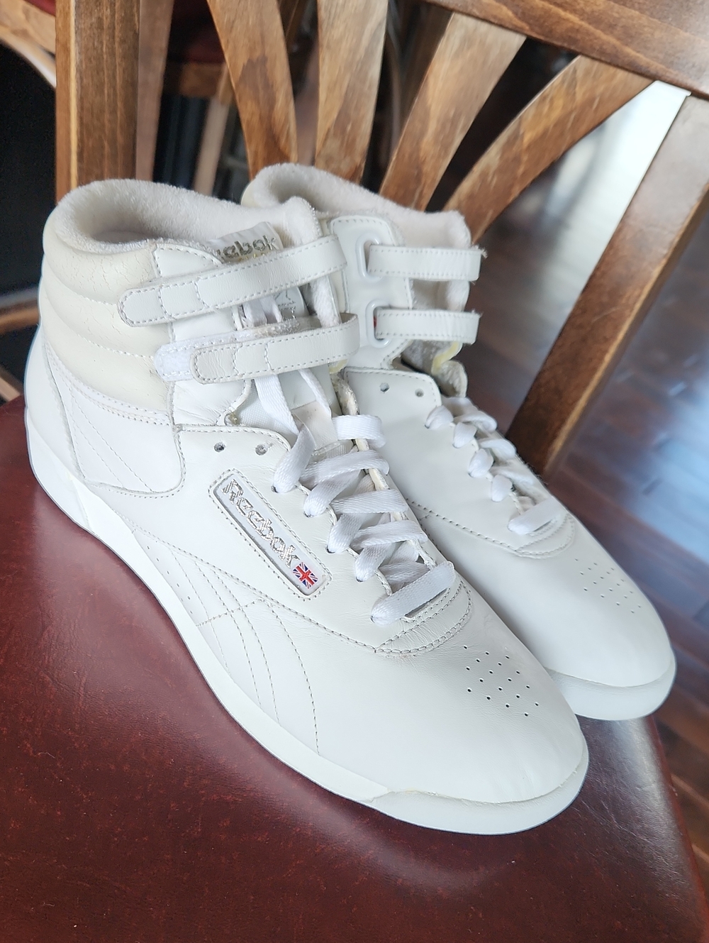Reebok dz 9.5 freestyle hi-top white 80's retro
